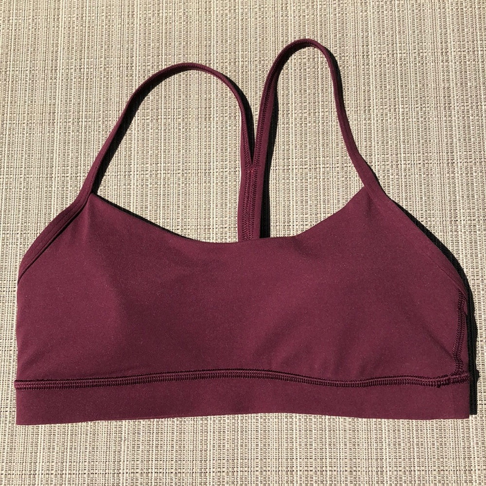 Lululemon Flow Y Bra Garnet sz 8